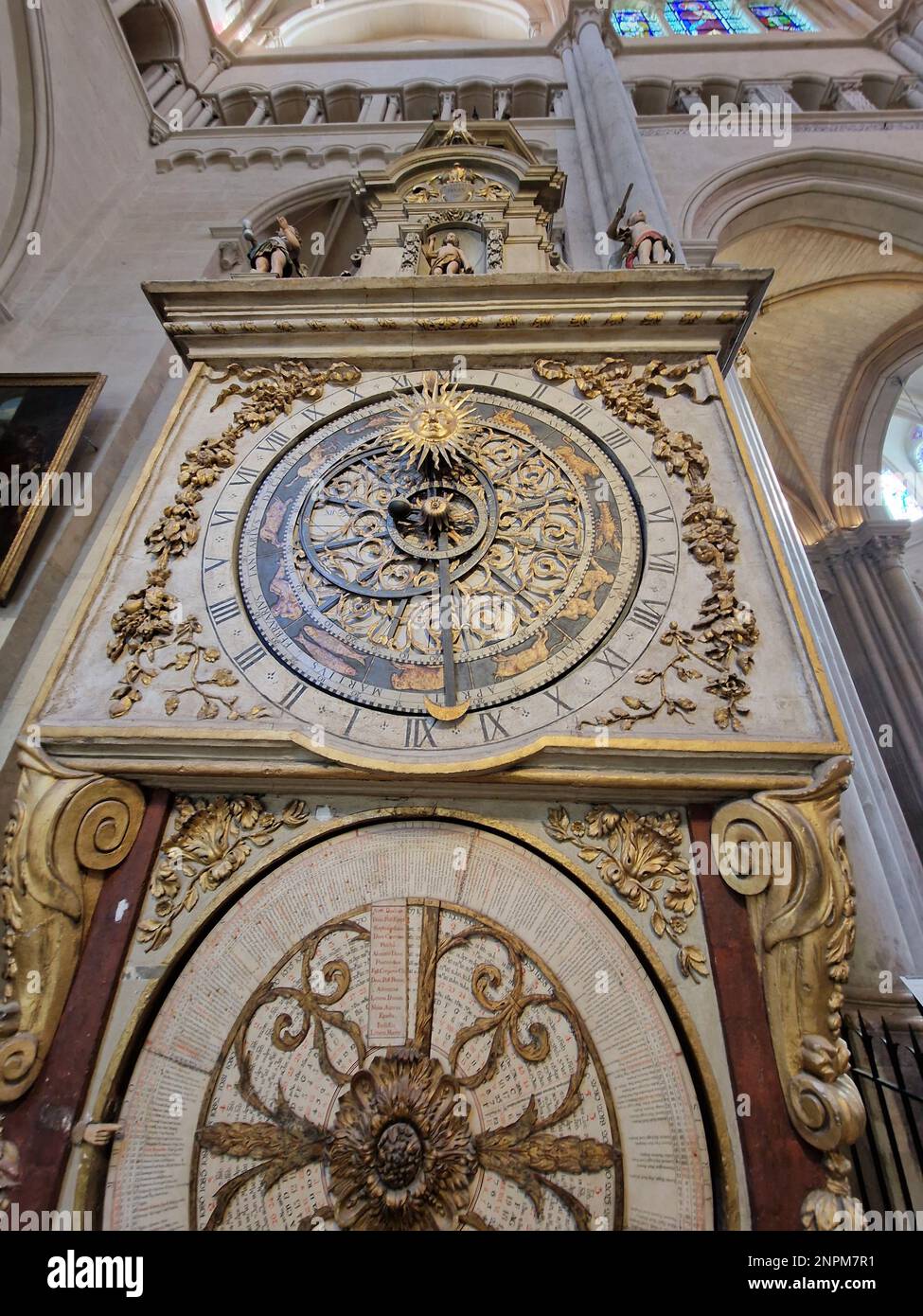 Saint-Jean-Kathedrale, Innenansicht, Lyon, Frankreich Stockfoto