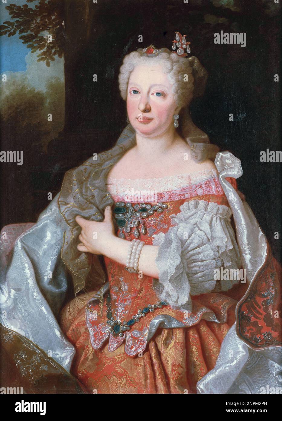Maria Anna von Österreich (Maria Anna Josepha Antonia Regina, 1683-1754) Königin von Portugal als Ehefrau von König Johannes V. von Portugal. Stockfoto