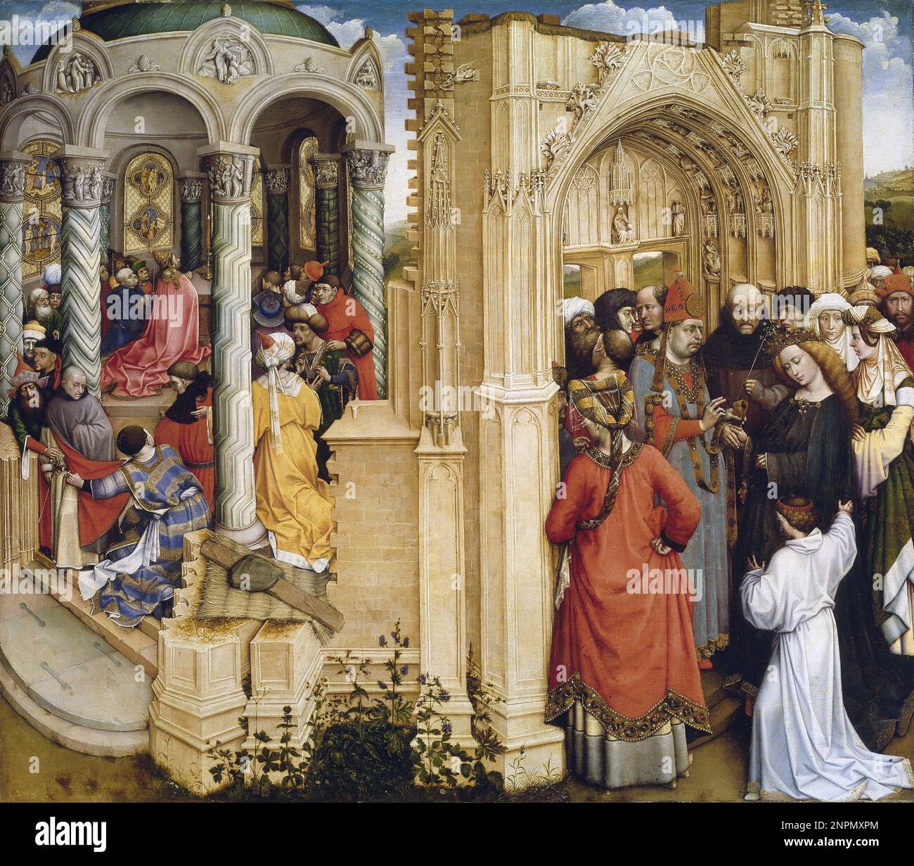 Die Hochzeit von Mary, c 1420 Mainting von Robert Campin Stockfoto