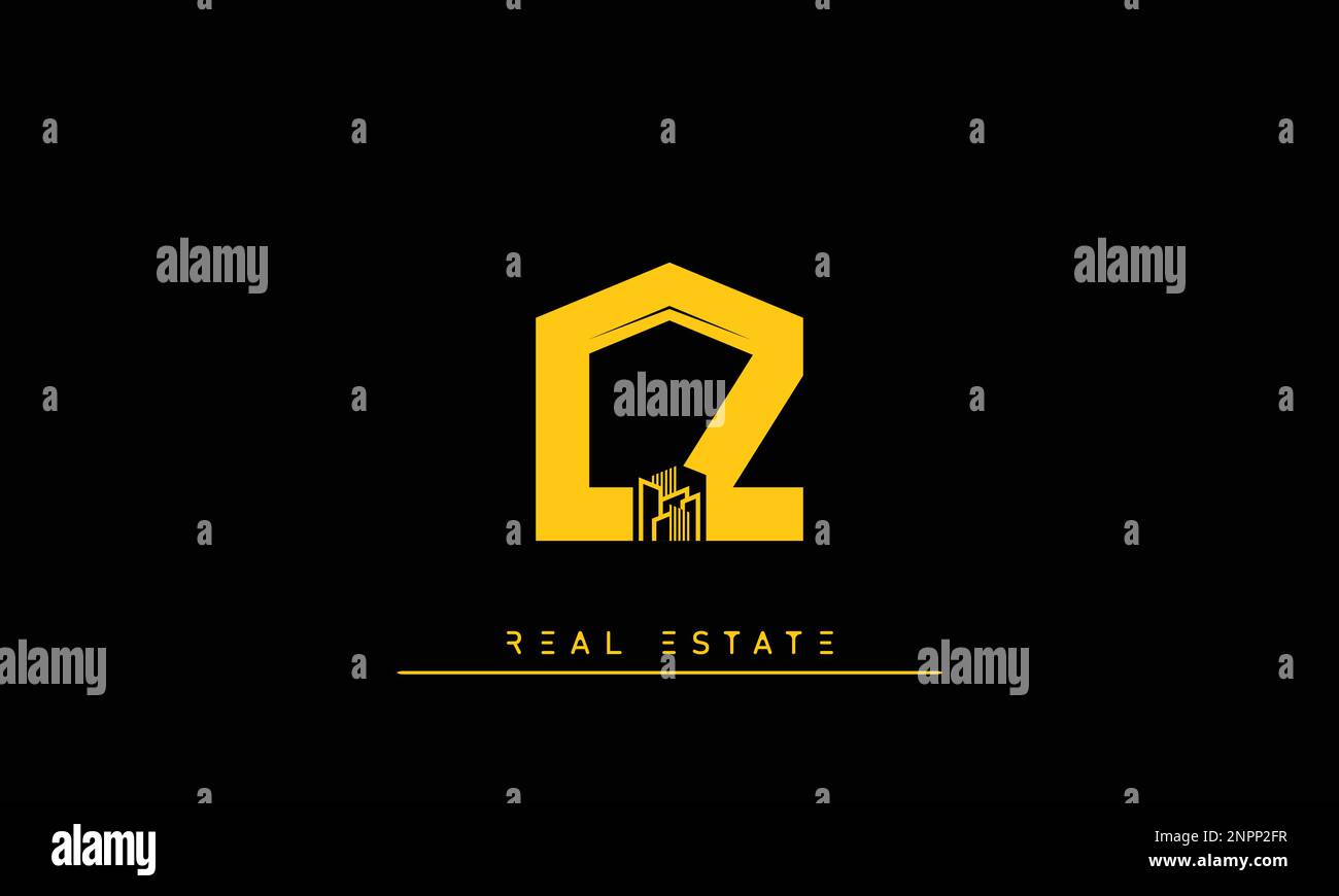 Immobilienbriefe Initialen Monogramm Logo CZ , ZC Stock Vektor