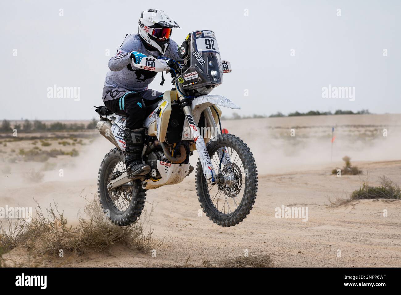 92 FLOREA Ionut (rom), Husqvarna 450 FE, FIM W2RC, Action während des Prologs der Abu Dhabi Desert Challenge 2023, 2. Runde der Saison 2023 W2RC, am 26. Februar 2023 in Al Dhannah, Abu Dhabi - Photo Julien Delfosse / DPPI Stockfoto