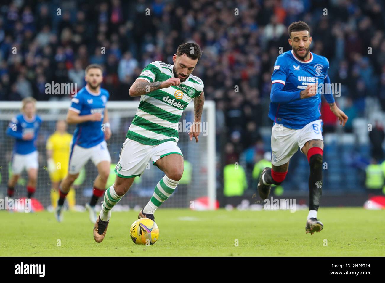 Glasgow, Großbritannien. 26. Februar 2023. UK. Im Finale des Viaplay Cup spielten die Rangers vs Celtic im Hampden Park in Glasgow. Kredit: Findlay/Alamy Live News Stockfoto