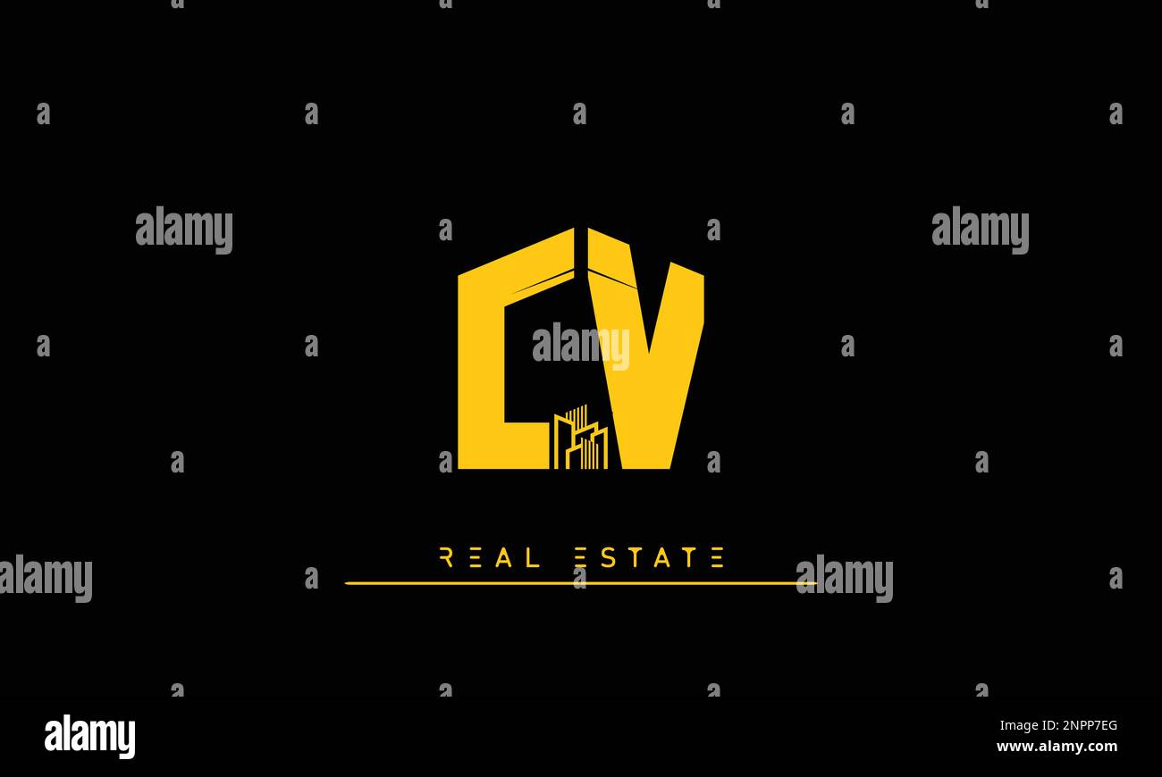 Immobilienbriefe Initialen Monogramm Logo CV , VC Stock Vektor