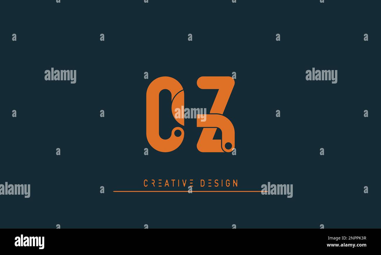 Alphabet Buchstaben Initialen Monogramm Logo CZ , ZC Stock Vektor