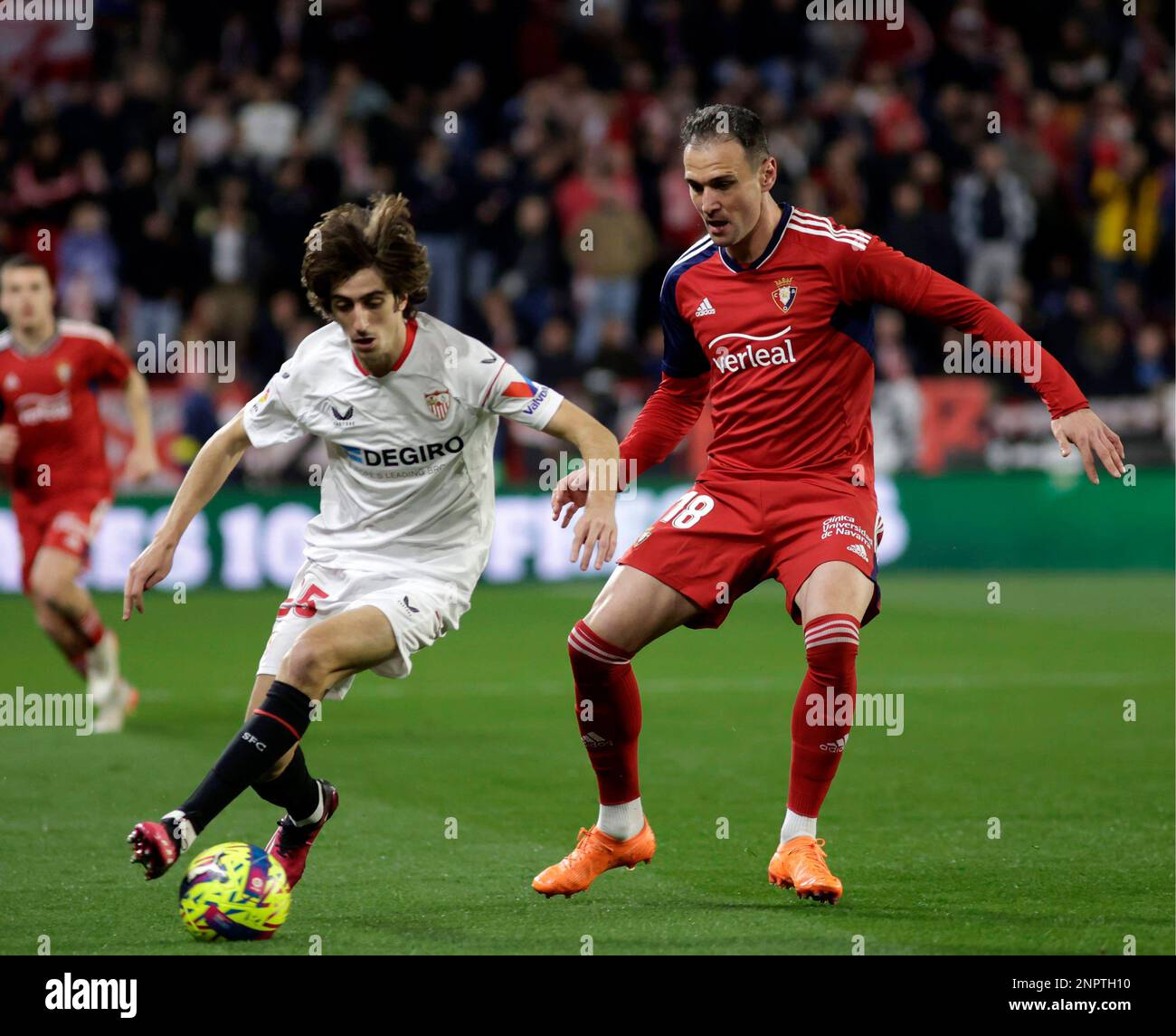 Spanisches Fußballspiel La Liga Sevilla gegen Osasuna im Ramon Sanchez Pizjuan Stadium, Sevilla, 26. Februar 2023 SEVILLA 26/02/2023 JORNADA 23 LIGA SAMTANDER ESTADIO SANCHEZ-PIZJUAN SEVILLA FC-CA OSASUNA 900/Cordon Press Stockfoto