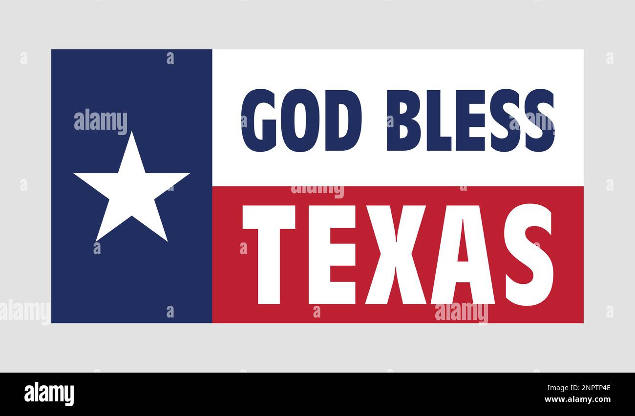 Gott segne Texas. Zitatdesign von Texas Stock Vektor