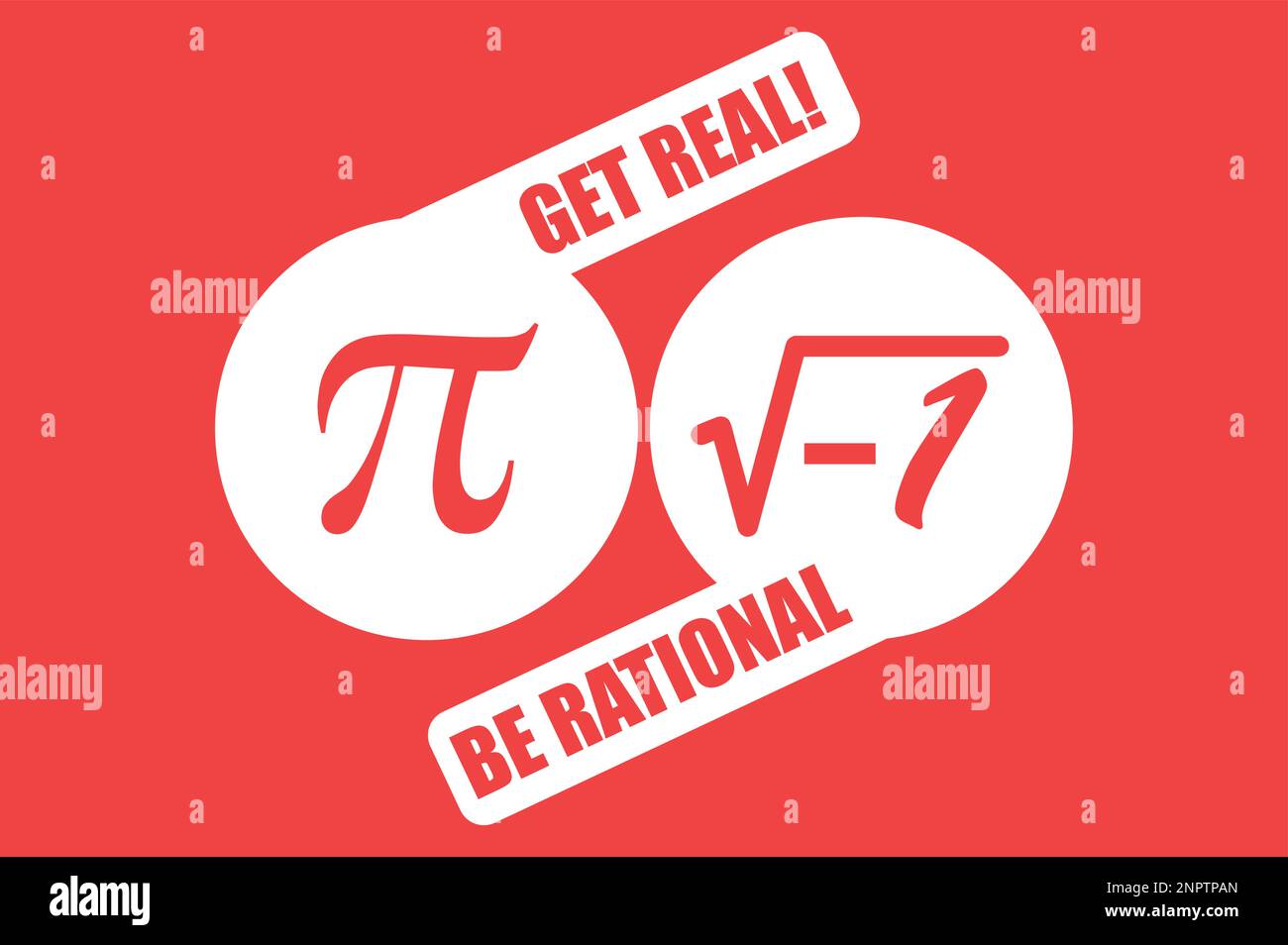 Seien Sie realistisch, seien Sie rational – Pi Math-T-Shirt für Herren Stock Vektor
