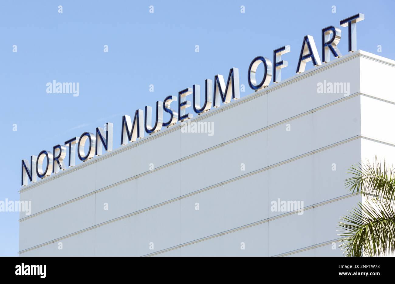 Außenansicht des Norton Museum of Art in West Palm Beach, Florida Stockfoto