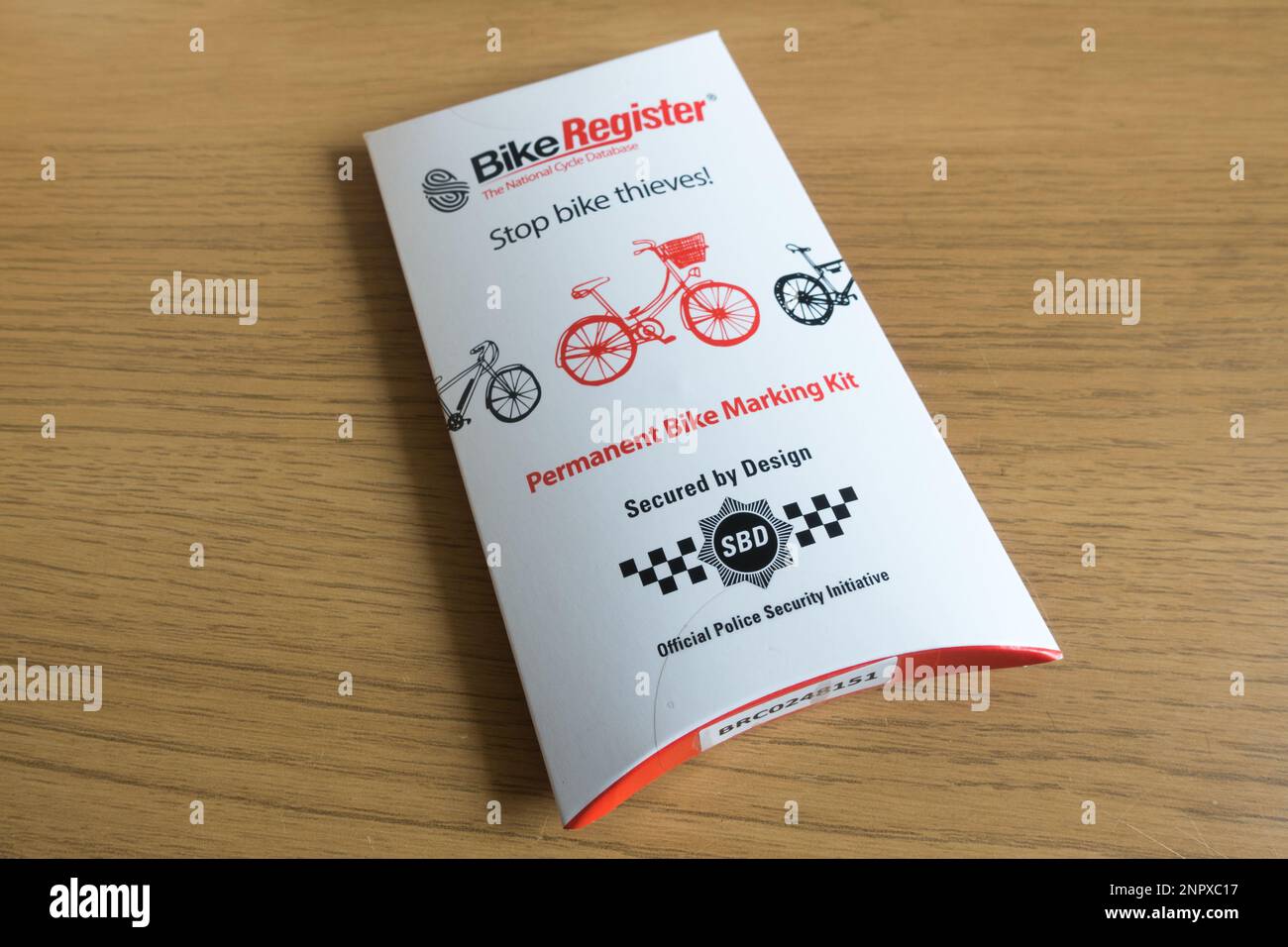 BikeRegister-Kit Stockfoto