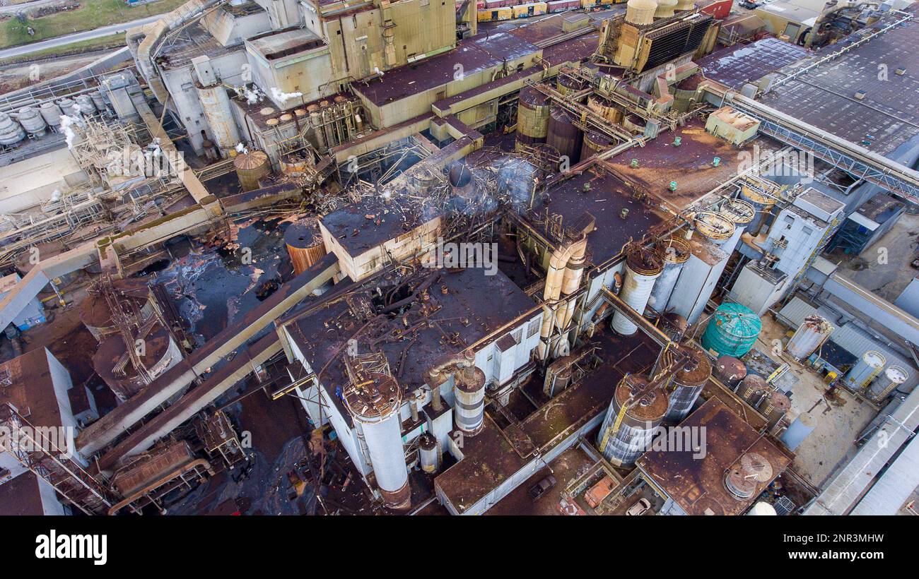 A massive explosion at the Androscoggin Mill in Jay, Maine, Wednesday