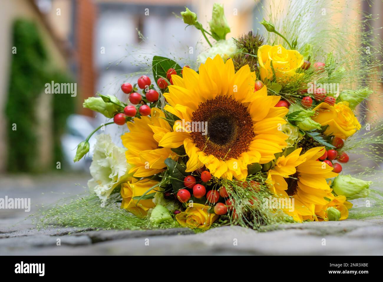 Brautstrauß Sommerblumen Brautstrauß Stockfoto