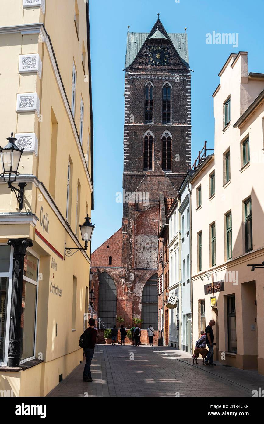 Kirche St. Mary, Marienkirche, Wismar, Mecklenburg-Vorpommern, Deutschland Stockfoto