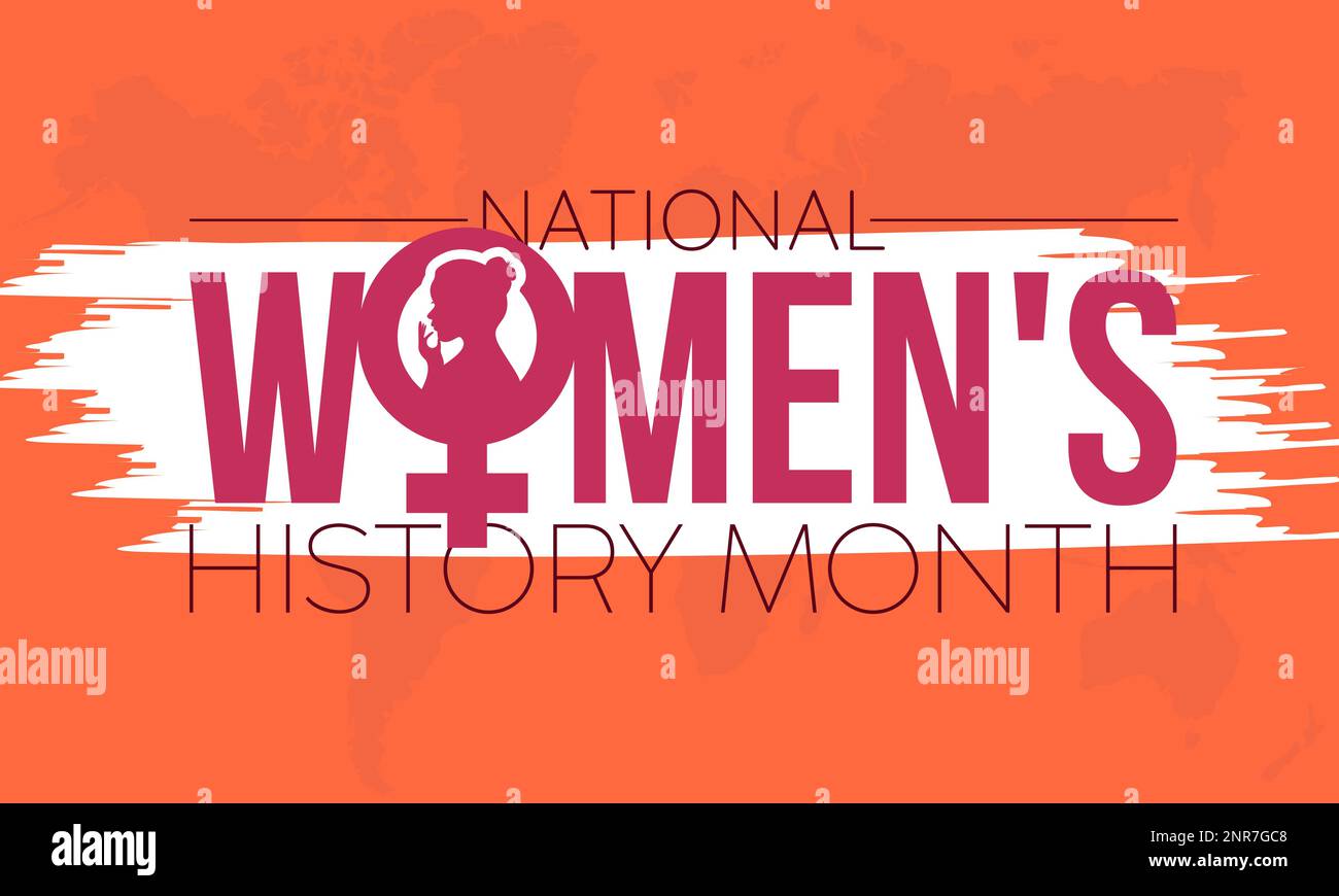 National Women's History Month. Oft übersehene Frauenbeiträge zur Geschichtskonzeptkampagne am März Stock Vektor