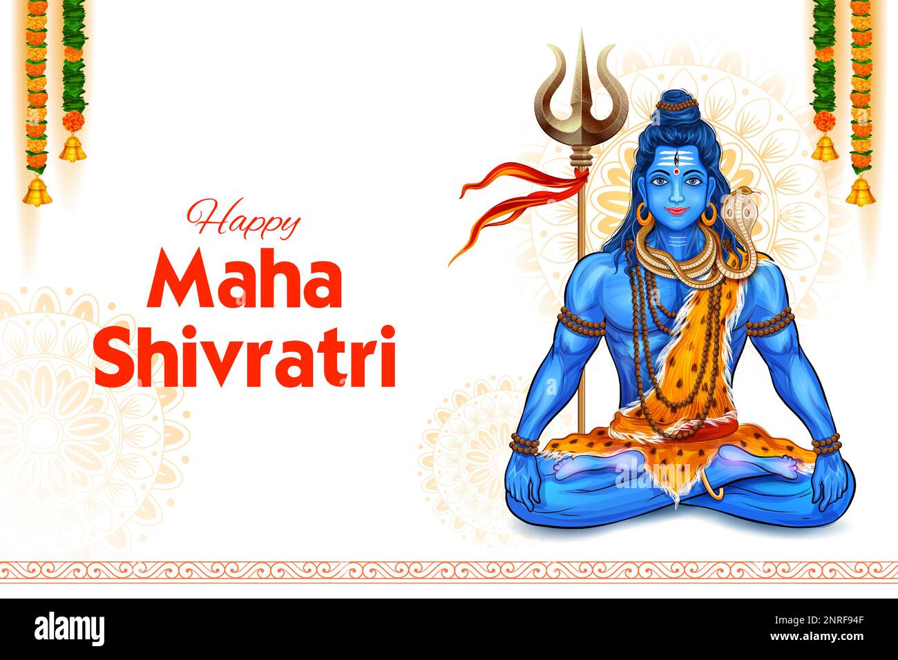 Lord Shiva Linga, indischer Gott der Hindu, zum Maha Shivratri Festival in Indien Stock Vektor