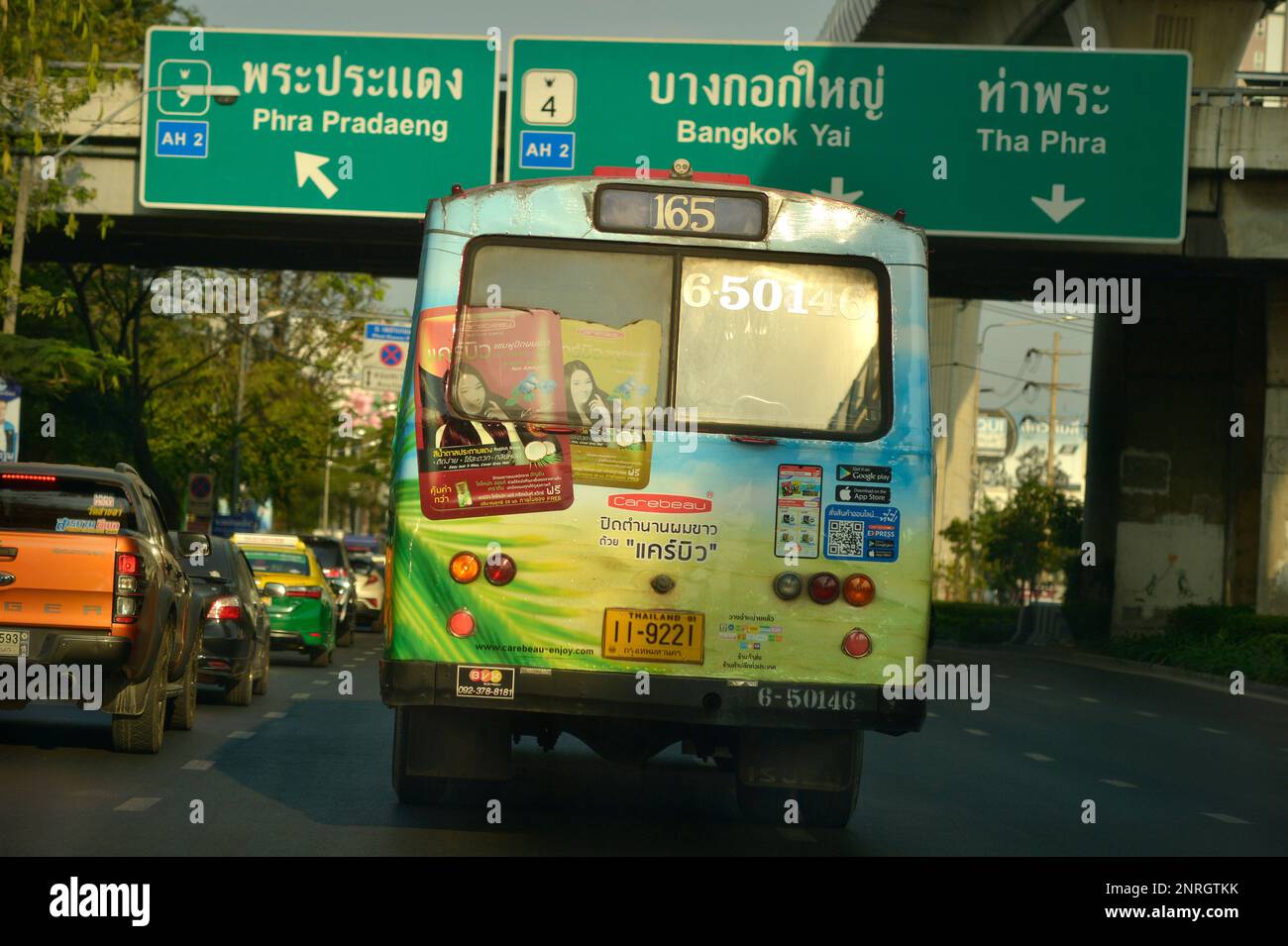 Bus auf den Straßen von Bangkok Thailand Stockfoto