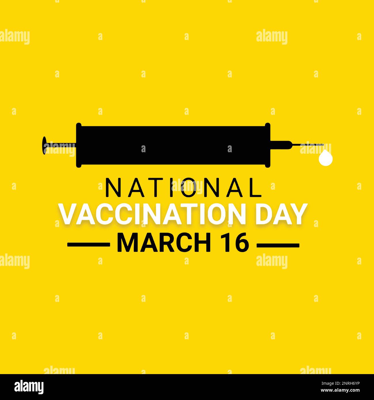 Vektordarstellung zum Thema nationaler Impftag. 16. März Stock Vektor