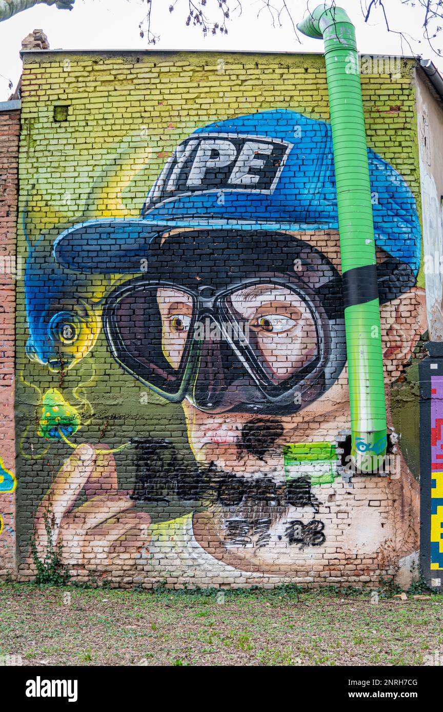 Graffiti/Street Art in Zagreb, Kroatien Stockfoto