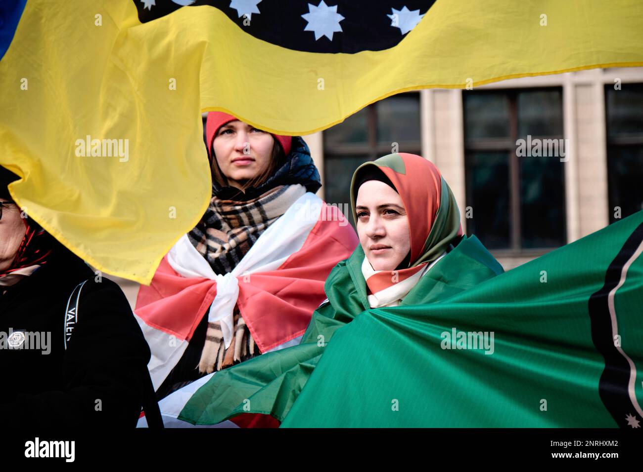 Tschetschenische Demonstration Brüssel Stockfoto