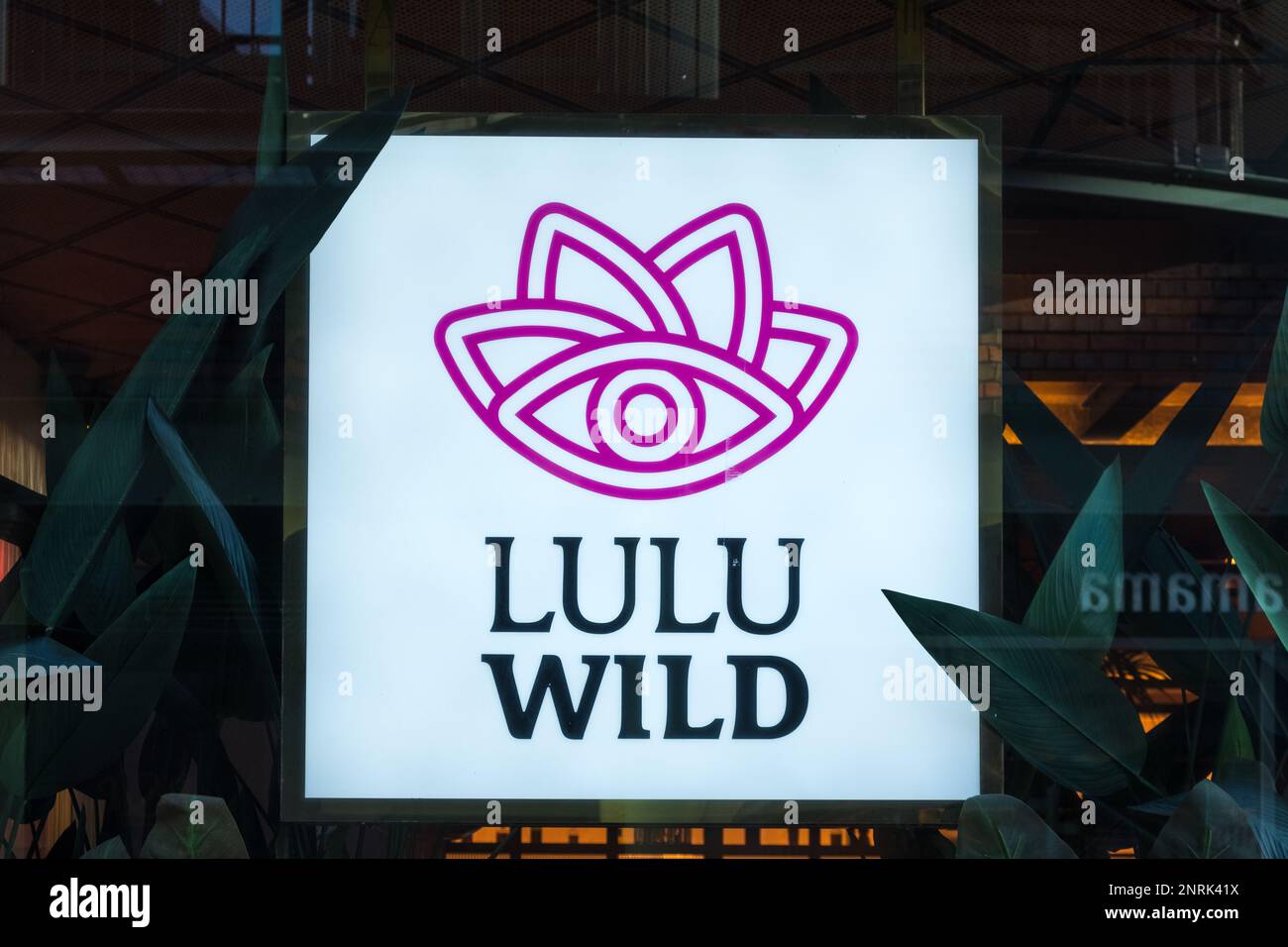 Lulu Wild Cocktailbar und Restaurant in Brindley Place, Birmingham Stockfoto