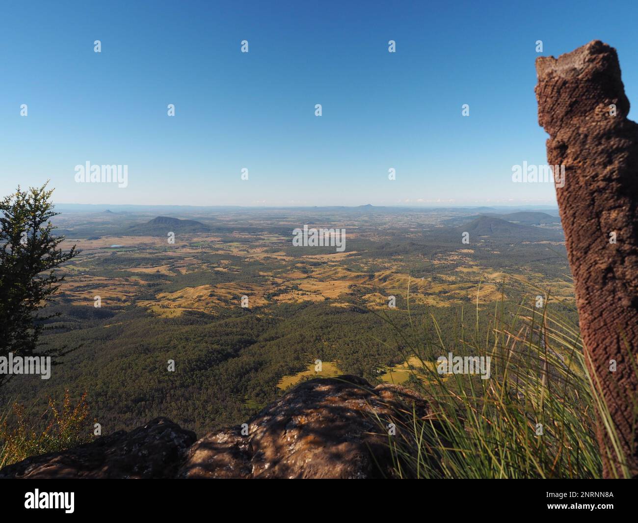 Halten Sie Ausschau über die große Trennstrecke vom Main Range National Park, Queensland, Australien Stockfoto