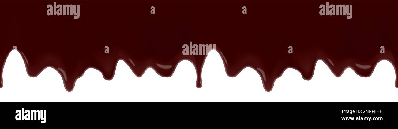 Nahtlos tropfender Schokoladenrand Stock Vektor