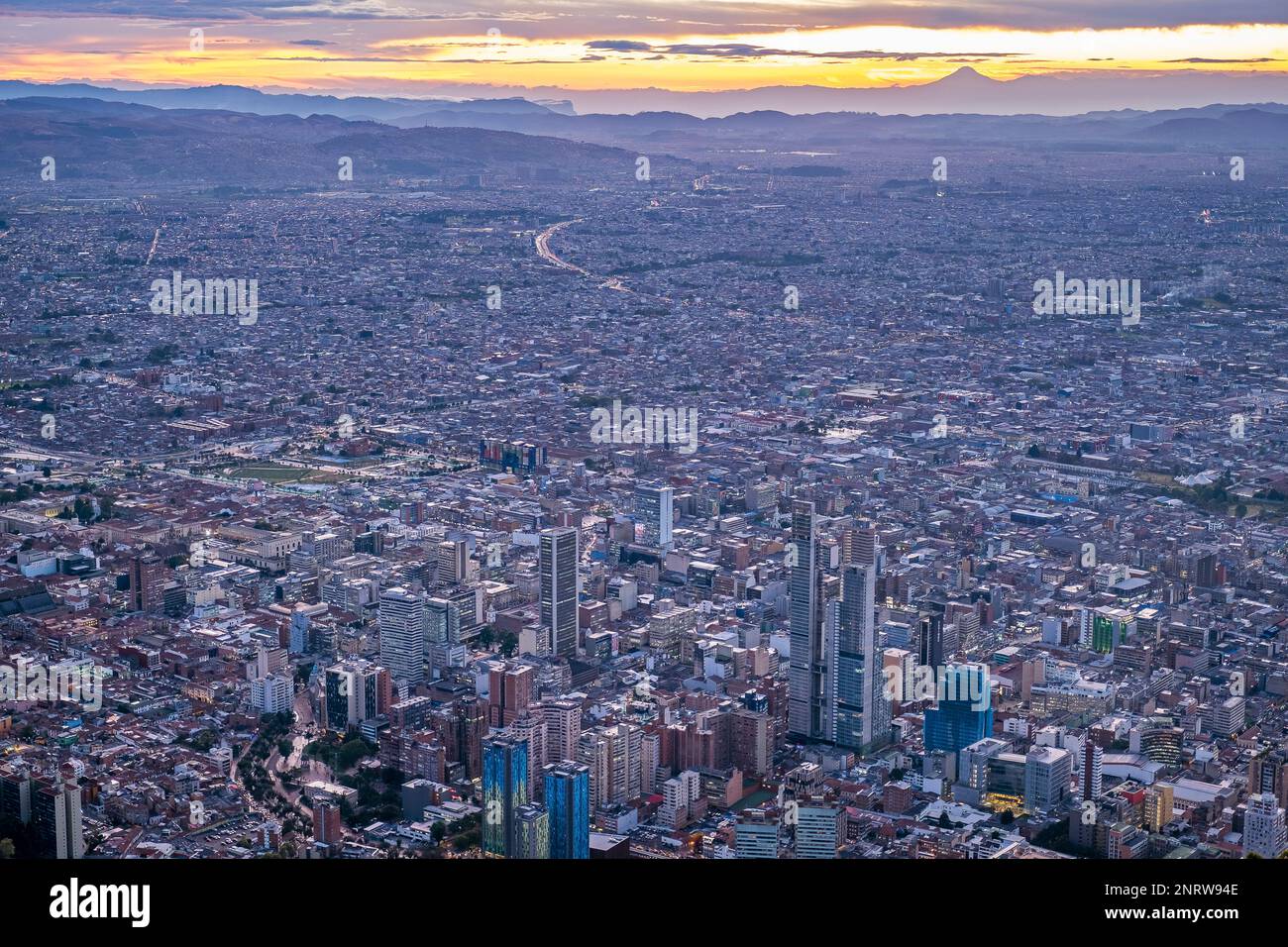 Skyline, Downtown, Bogota, Kolumbien Stockfoto