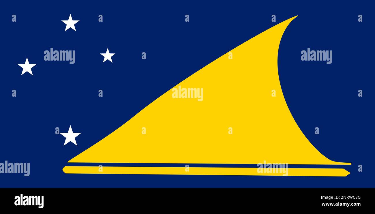 Flagge der Tokelau-Inseln Stockfoto