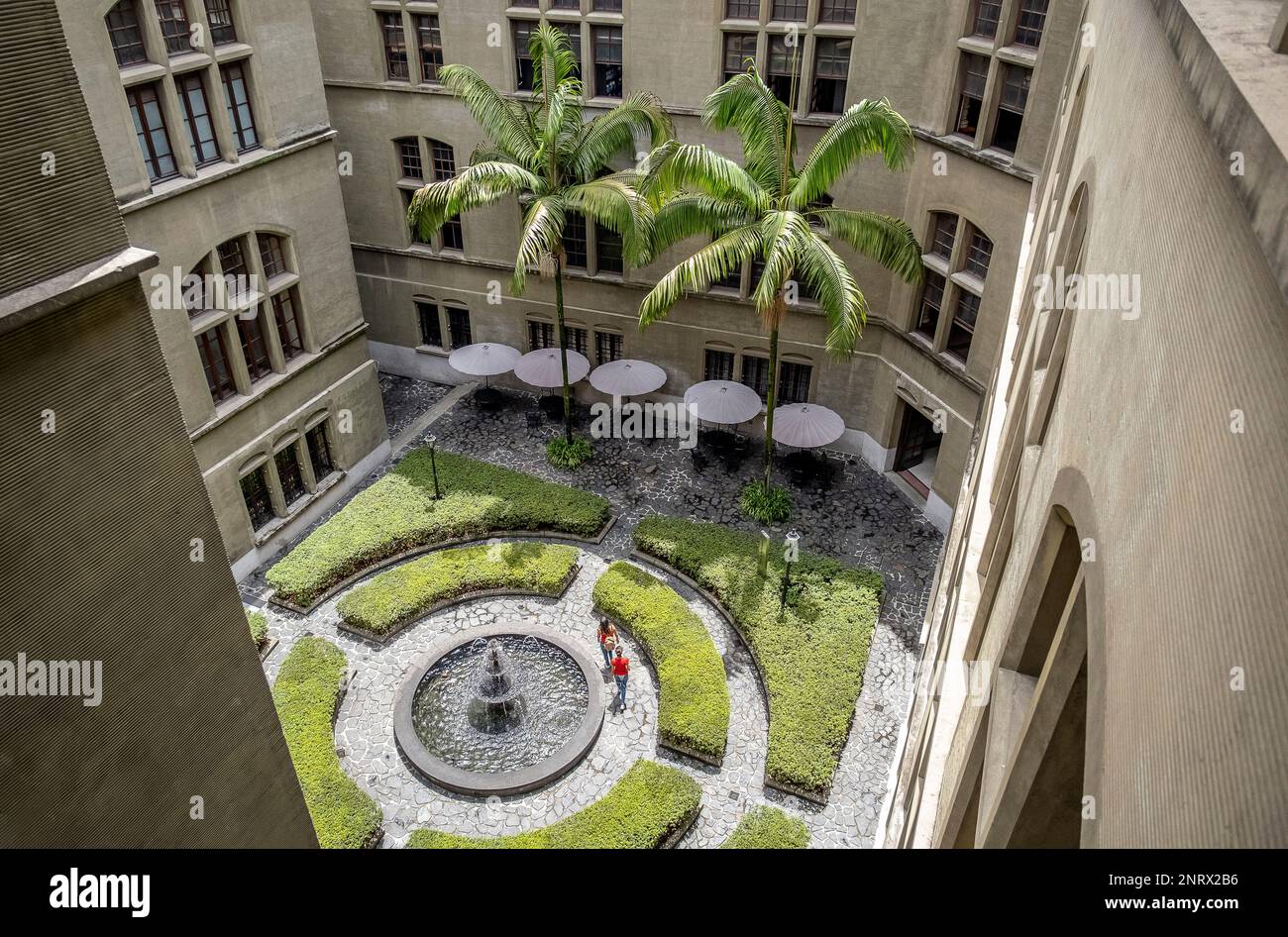 Innenhof des Palacio de la Cultura, Rafael Uribe Uribe, Palast der Kultur, Medellín, Kolumbien Stockfoto