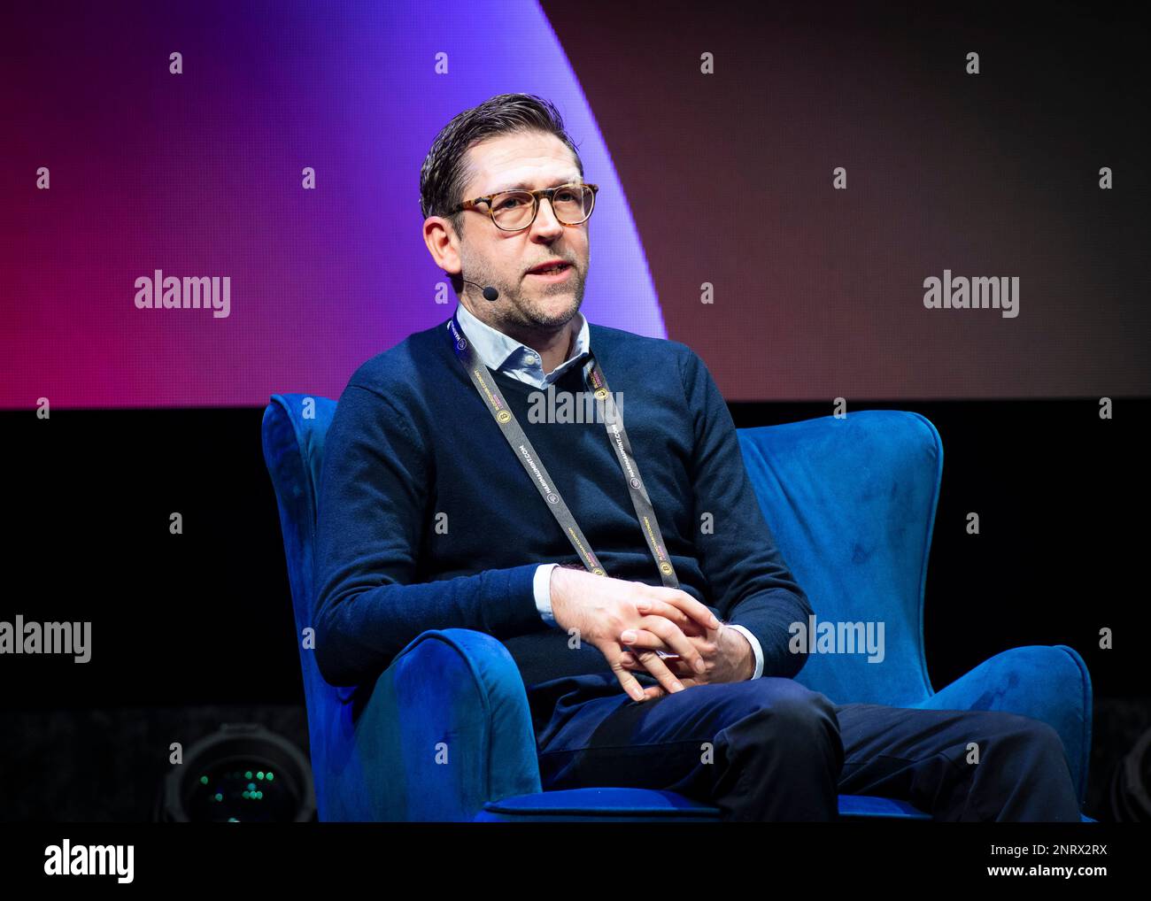 London, Großbritannien, Montag, 27. Mai 2023 Daniel Antcliff auf der Bühne der Blockchain Economy, bei Magazine, Greenwich. Kredit: DavidJensen / Empics Entertainment / Alamy Live News Stockfoto