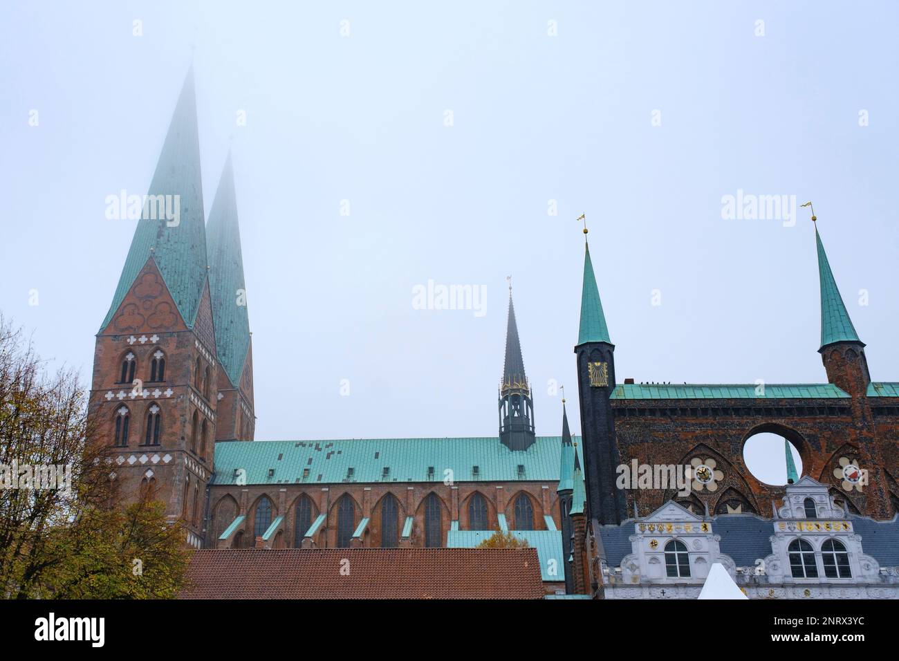 Rathaus von Lübeck, UNESCO-Weltkulturerbe, Schleswig-Holstein, Deutschland, Europa Stockfoto