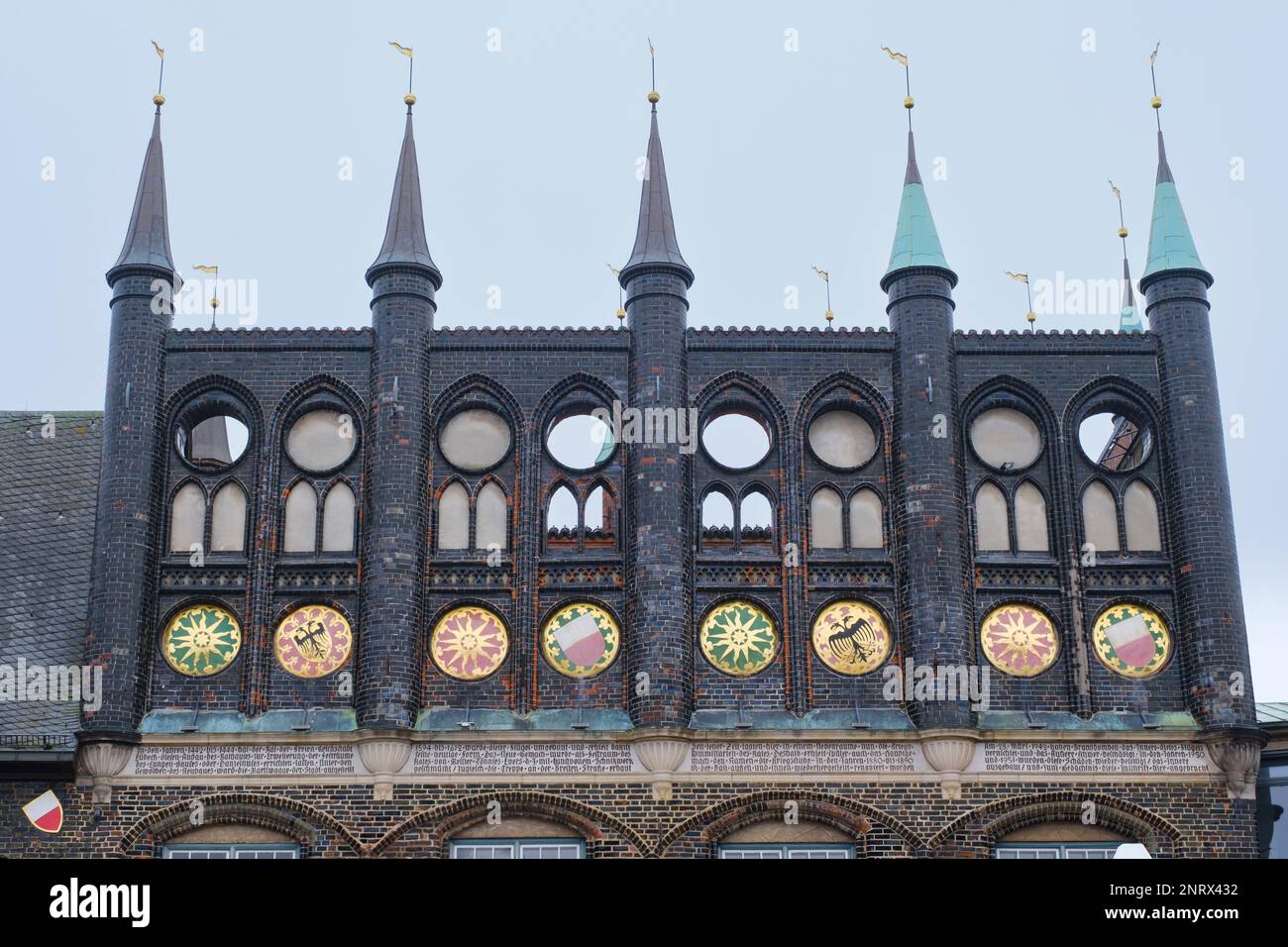 Rathaus von Lübeck, UNESCO-Weltkulturerbe, Schleswig-Holstein, Deutschland, Europa Stockfoto
