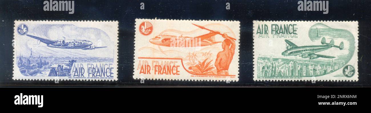 Aschenputtel-Werbeschilder für Air France um 1935 Stockfoto