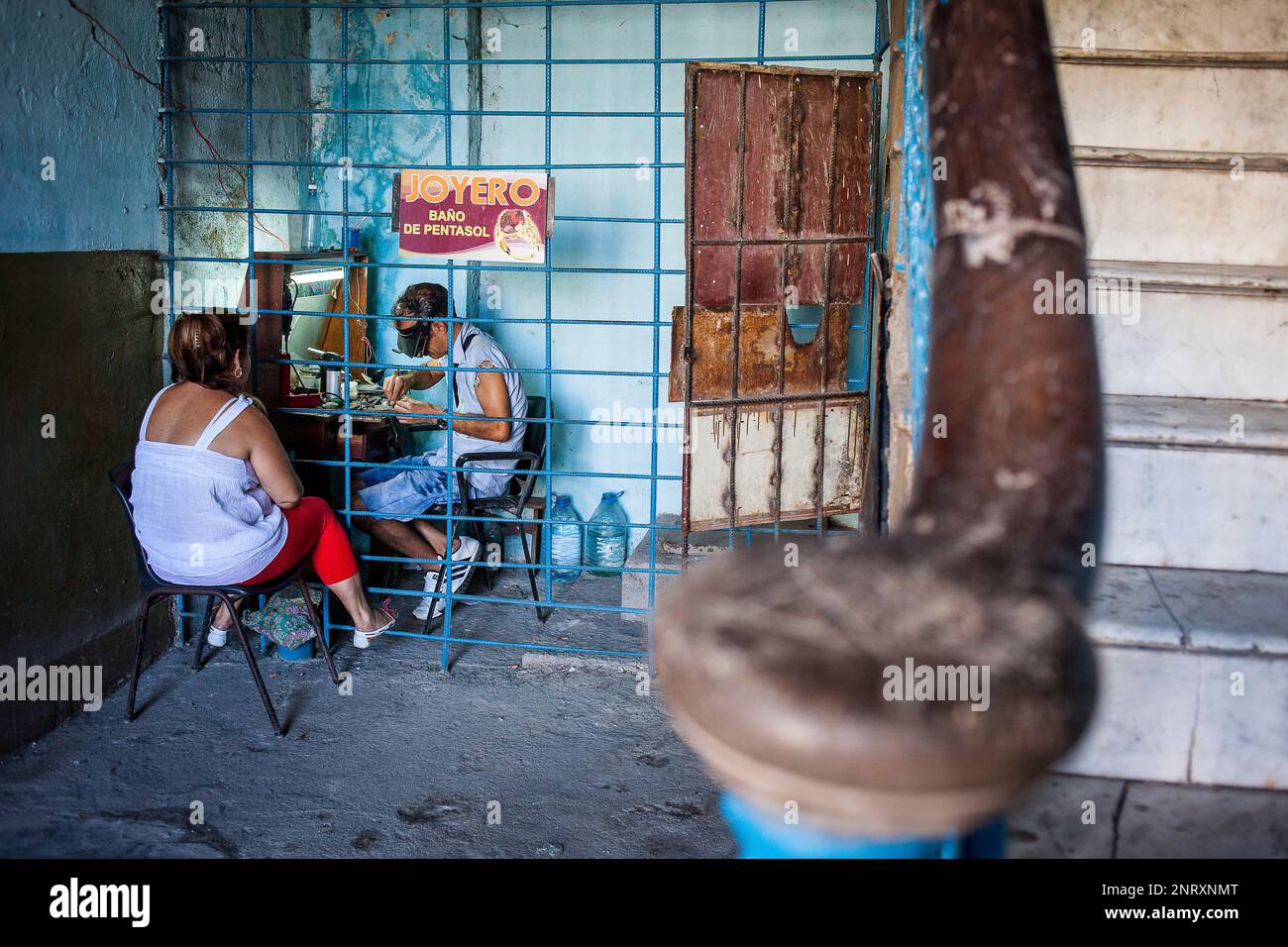 Juwelier in Paseo de Marti, Centro Habana Bezirk, La Habana, Kuba Stockfoto