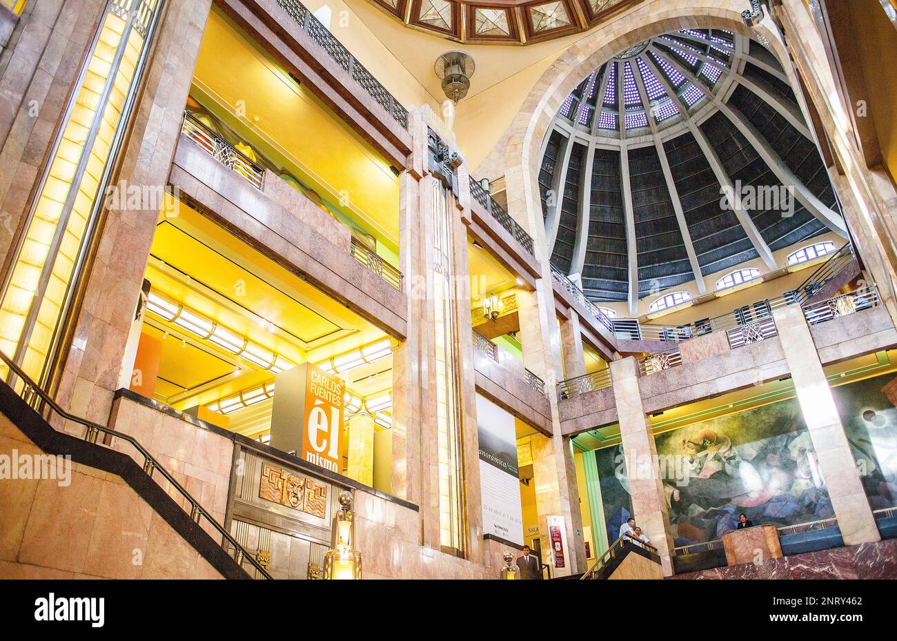 Innenraum des Palacio de Bellas Artes, Mexico City, Mexiko Stockfoto