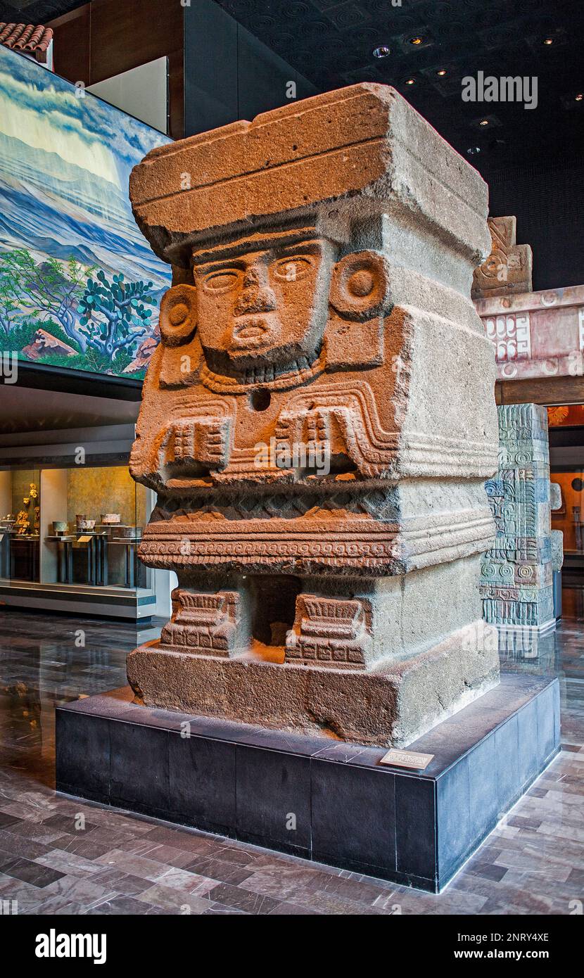 Chalchiuhtlicue Göttin, Nationalmuseum für Anthropologie. Mexiko-Stadt. Mexiko Stockfoto