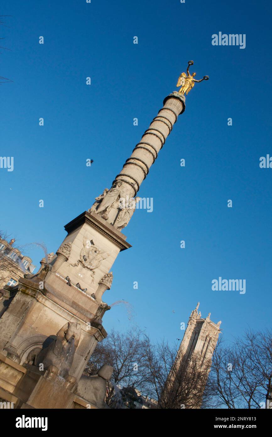 Place du Châtelet, Paris, Frankreich Stockfoto