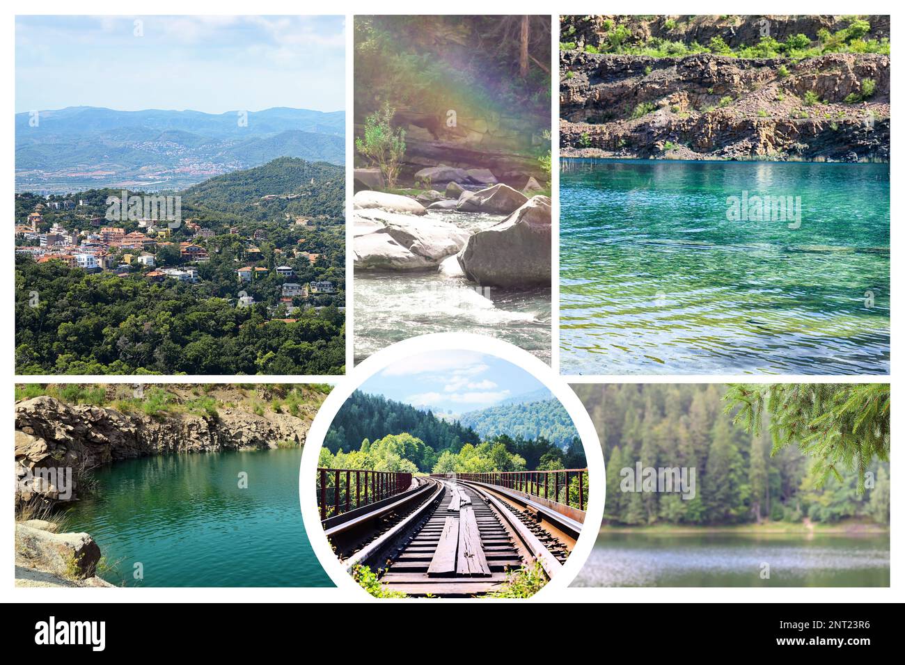 Wunderschöne Reise-Collage. Banner für Design Stockfoto