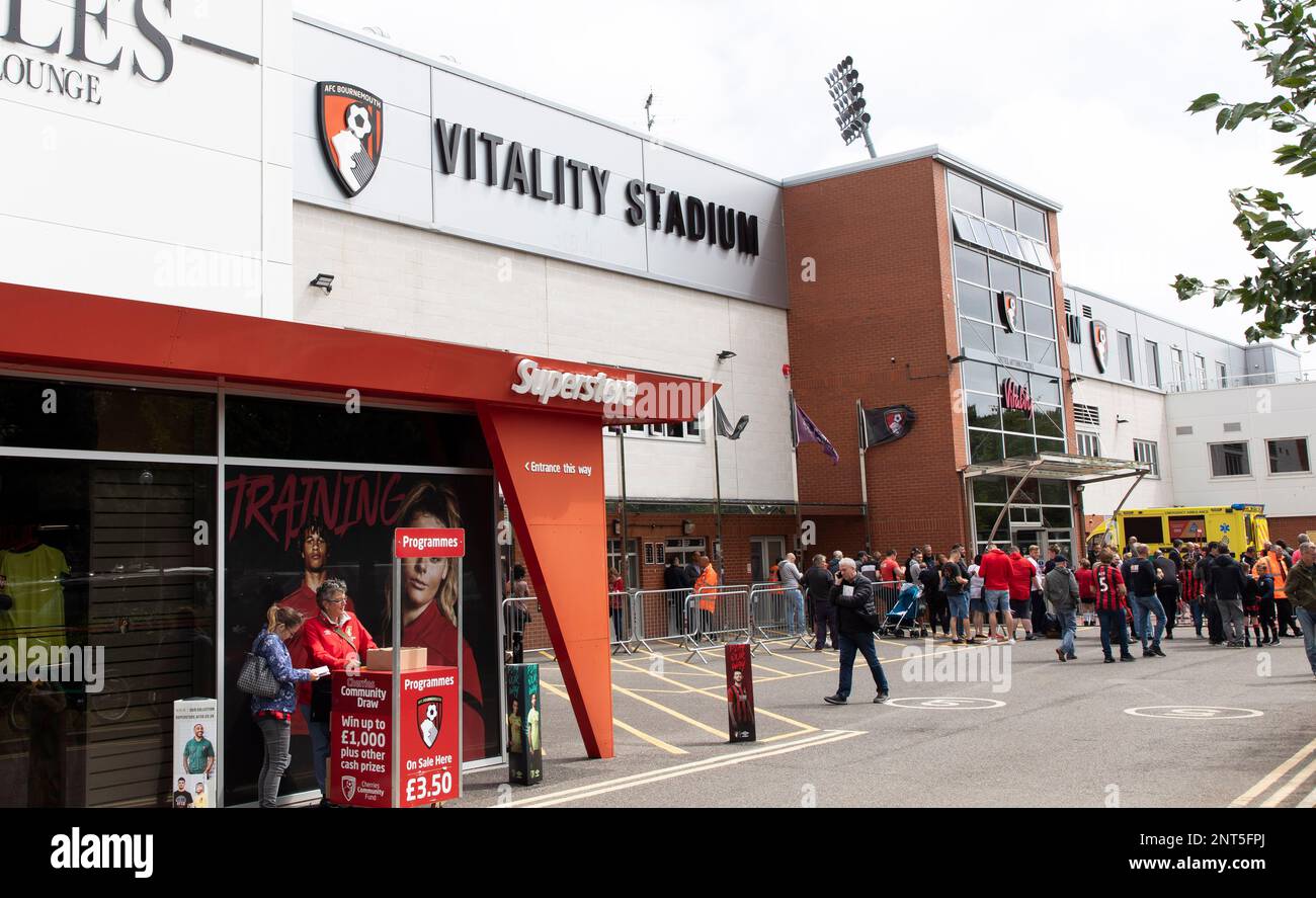 August 10, 2019, Bournemouth, United Kingdom: A general view of the stadium during the Premier League match at the Vitality Stadium, Bournemouth. Picture date: 10th August 2019. Picture credit should read: James Wilson/Sportimage(Credit Image: © James Wilson/CSM via ZUMA Wire) (Cal Sport Media via AP Images) Stockfoto