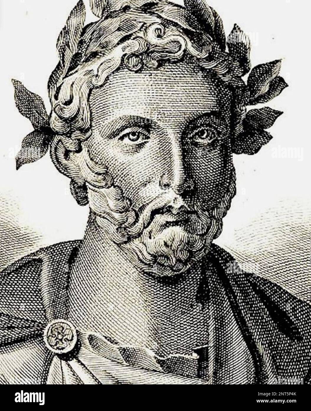 PLAUTUS (c 254-184 v. Chr.) römischer Dramatiker in einer Gravur aus dem 18. Jahrhundert Stockfoto