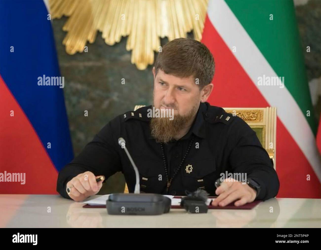 RAMZAN KADYROV als Leiter der tschetschenischen Republik im Juli 2018 Stockfoto