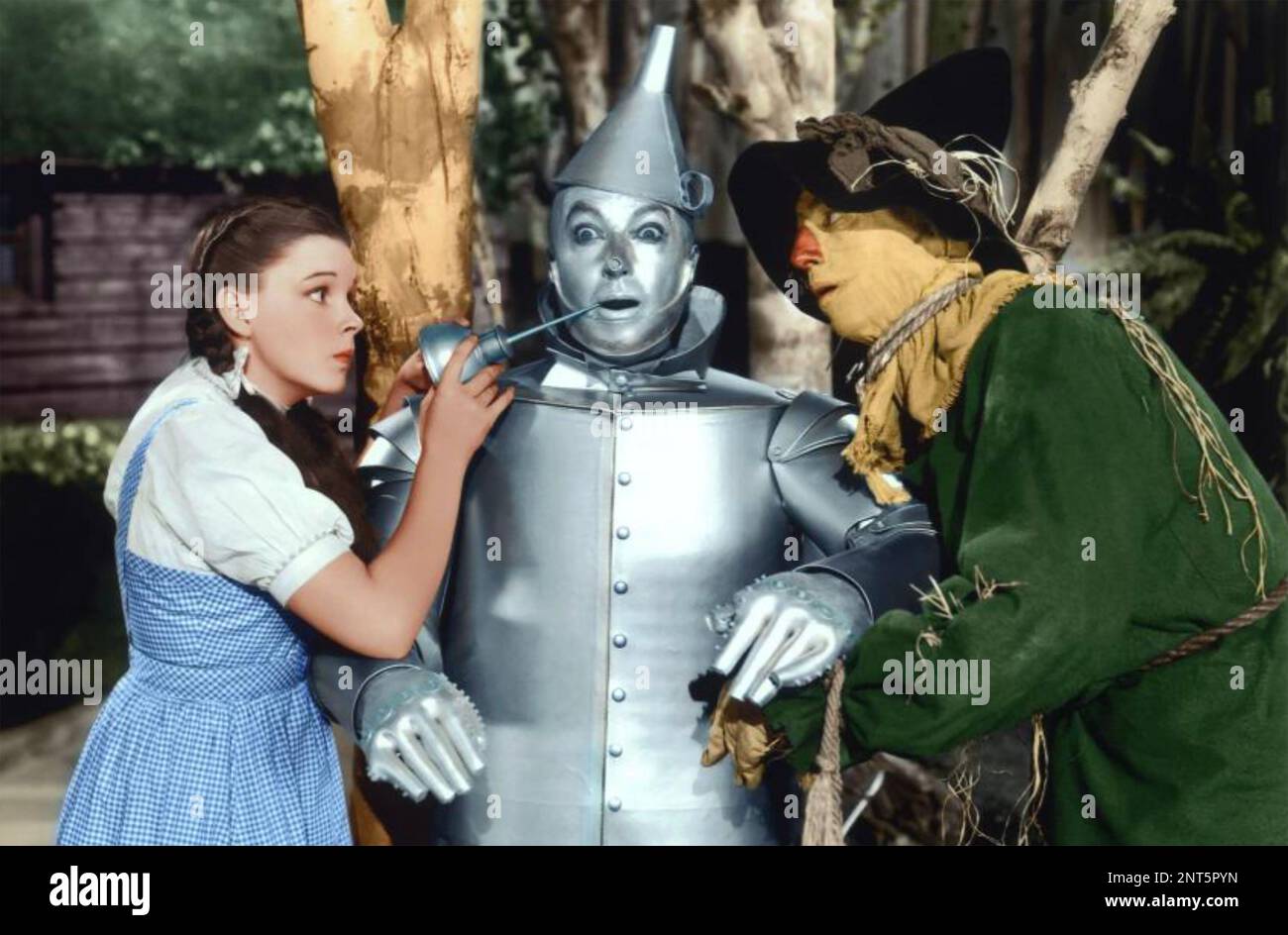 DER ZAUBERER VON OZ 1939 MGM-Film mit Judy Garland, Jack Haley und Ray Bolger von links Stockfoto