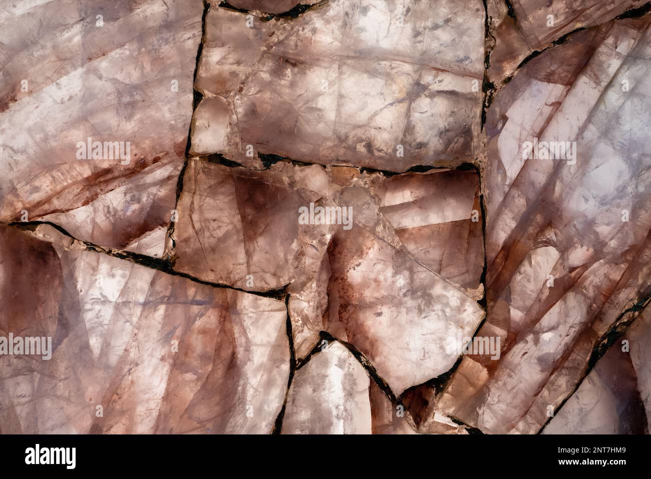 Nahaufnahme von dekorativen Mineralien vor der Kulisse für gute Speisen Stockfoto