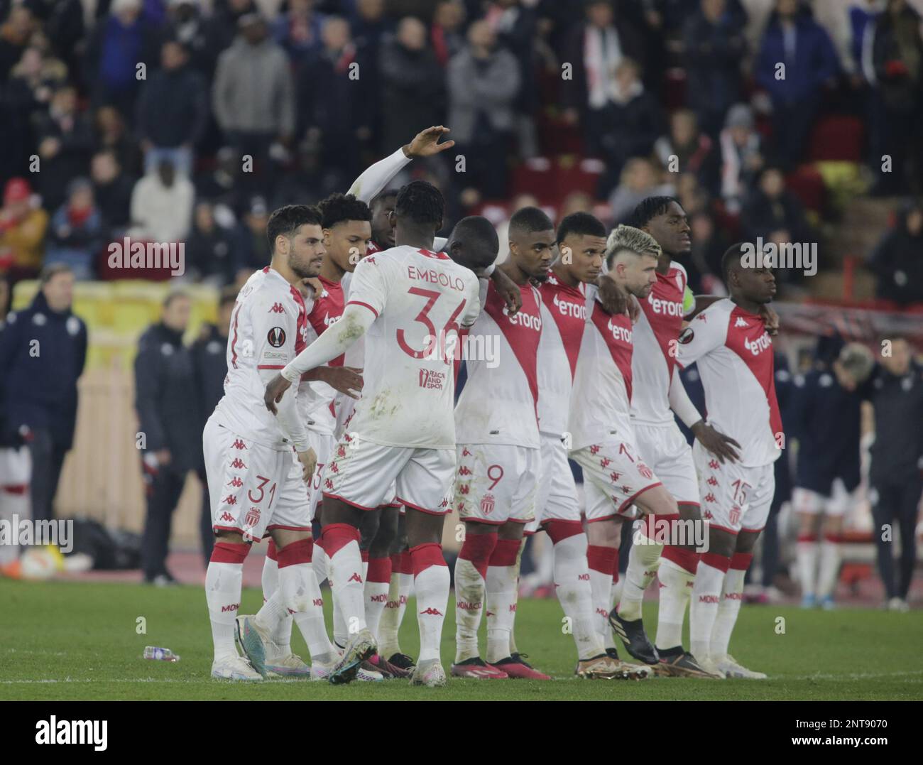 Während der UEFA Europa League, Fußballspiel zwischen AS Monaco und