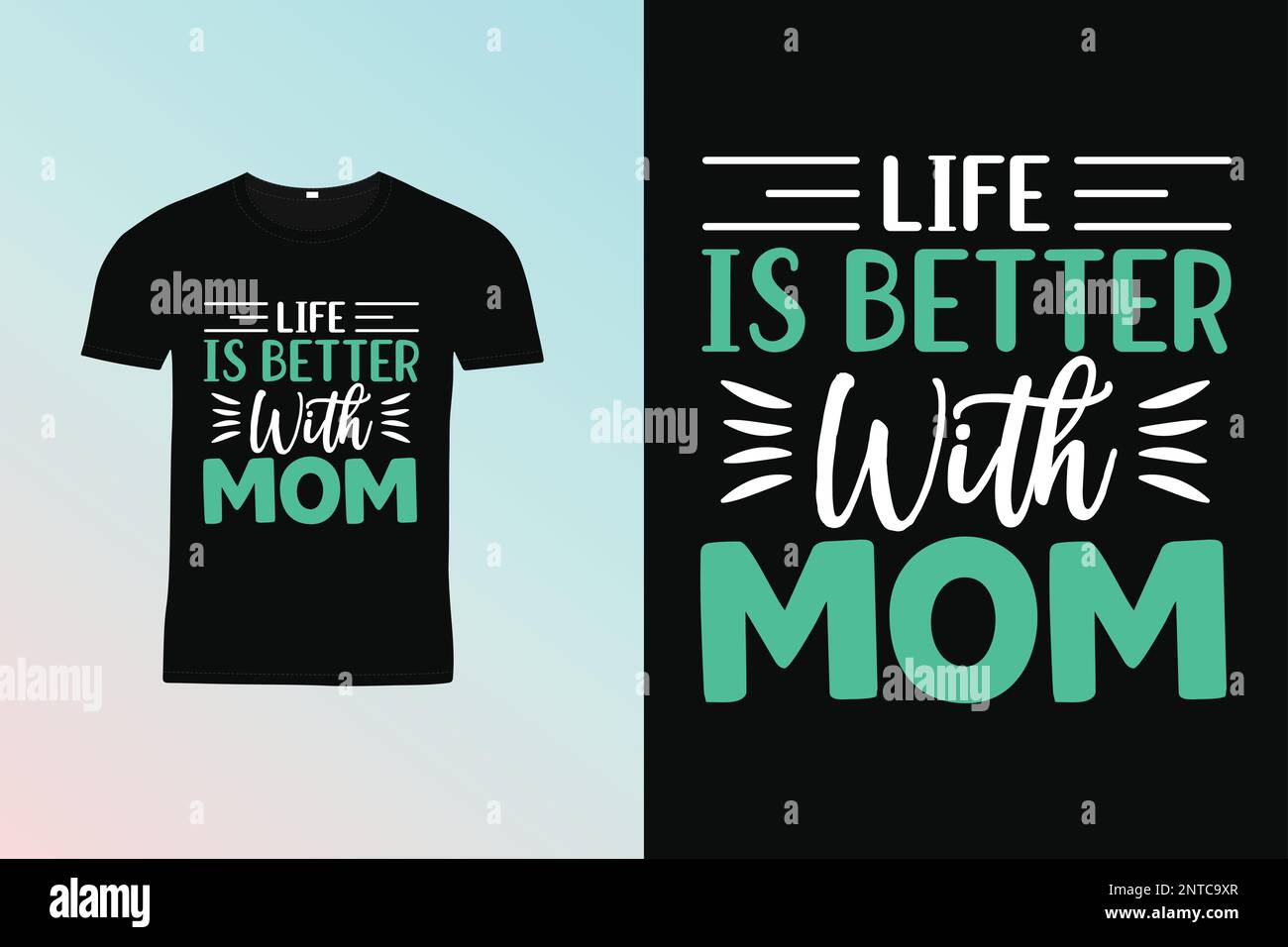 Das Leben mit mom ist besser Stock Vektor