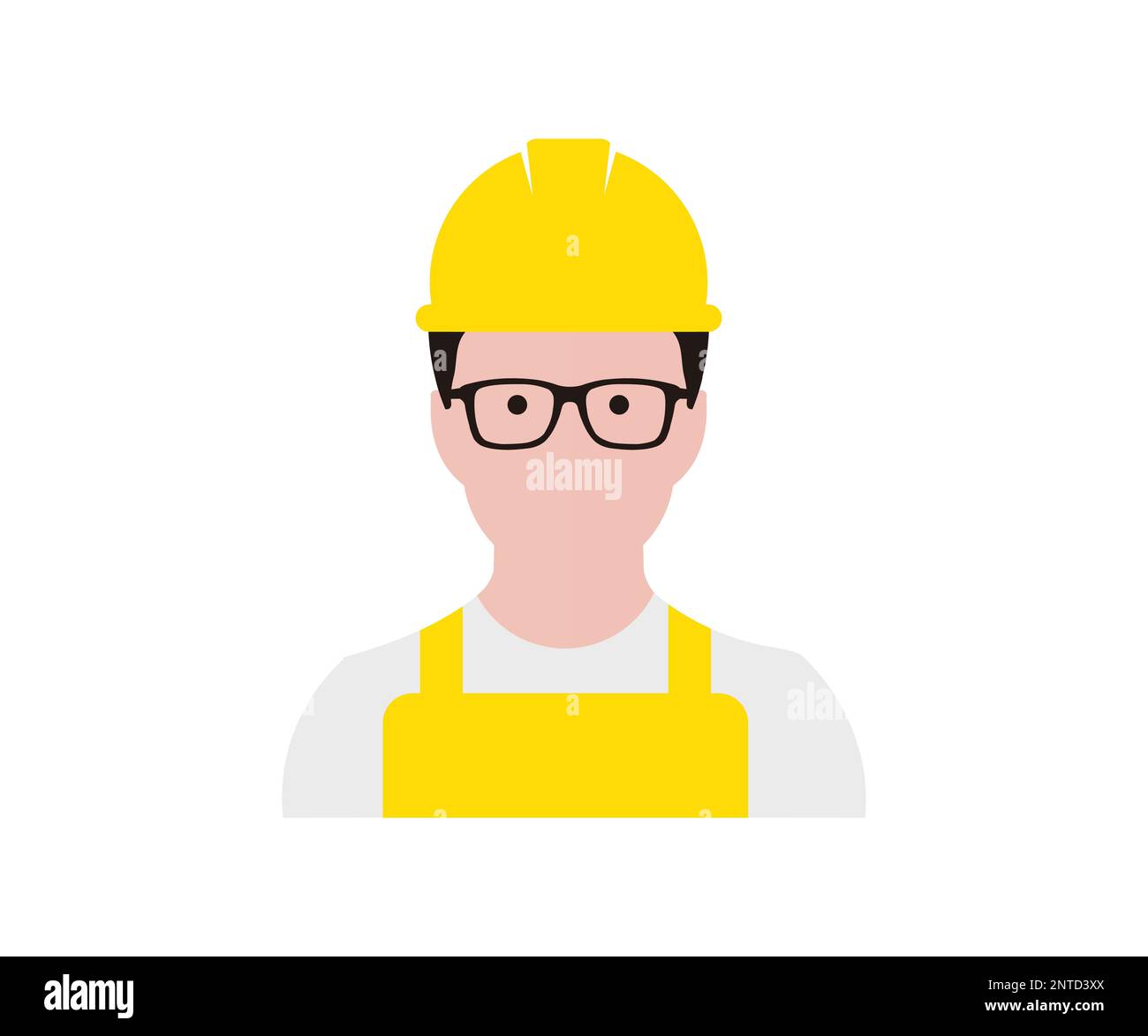 ロゴ、アイコン デザインのヘルメットで作業顔アイコン Stock Vektor