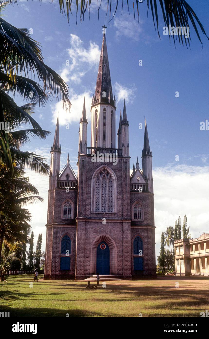 Vimalagiri Unbeflecktes Herz der römisch-katholischen lateinischen Kathedrale in Kottayam, Kerala, Indien, Asien Stockfoto