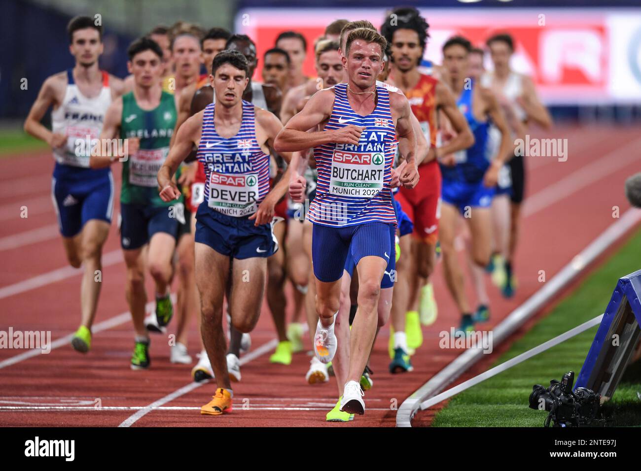 Andrew Butchart, Patrick Dever (Großbritannien). 5000m. Europameisterschaft München 2022 Stockfoto