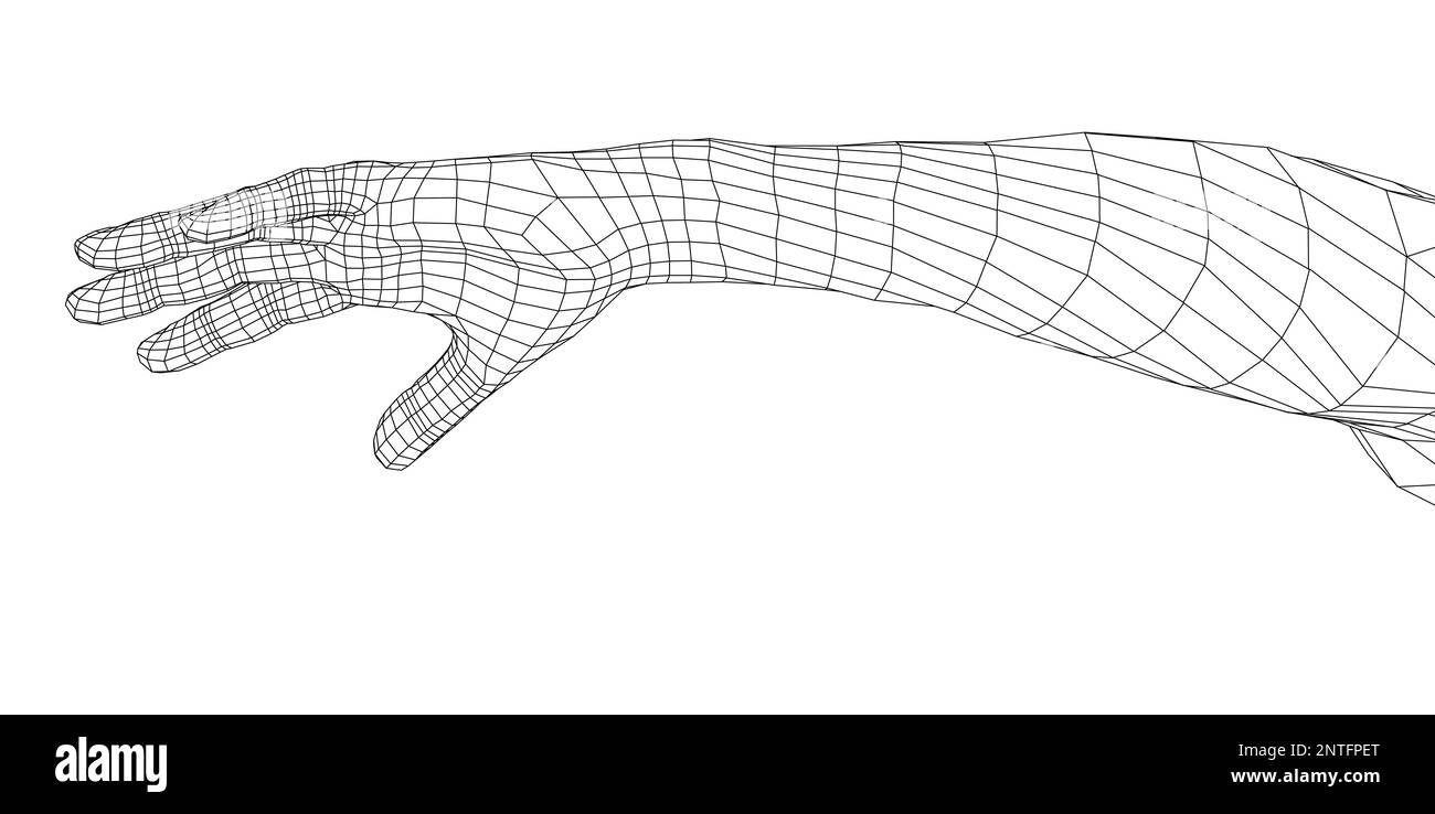 Die Hand. 3D Abbildung Stockfoto