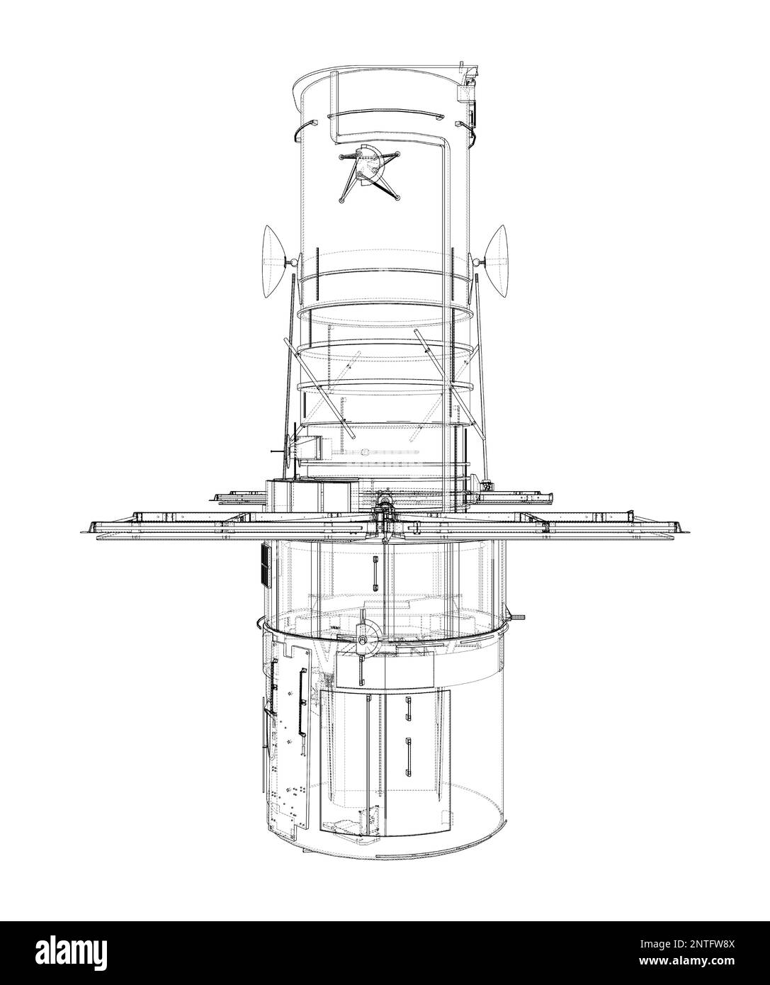 Hubble-Weltraumteleskop. Sattellit Stockfoto