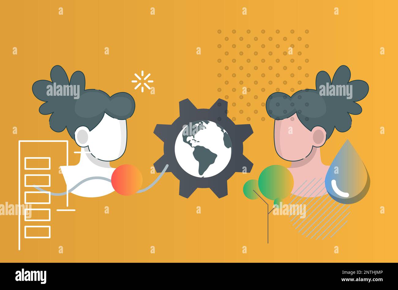 Nachhaltigkeit – Diversität – Gleichheit – Verständnis – Bestandsdarstellung als EPS 10-Datei Stock Vektor